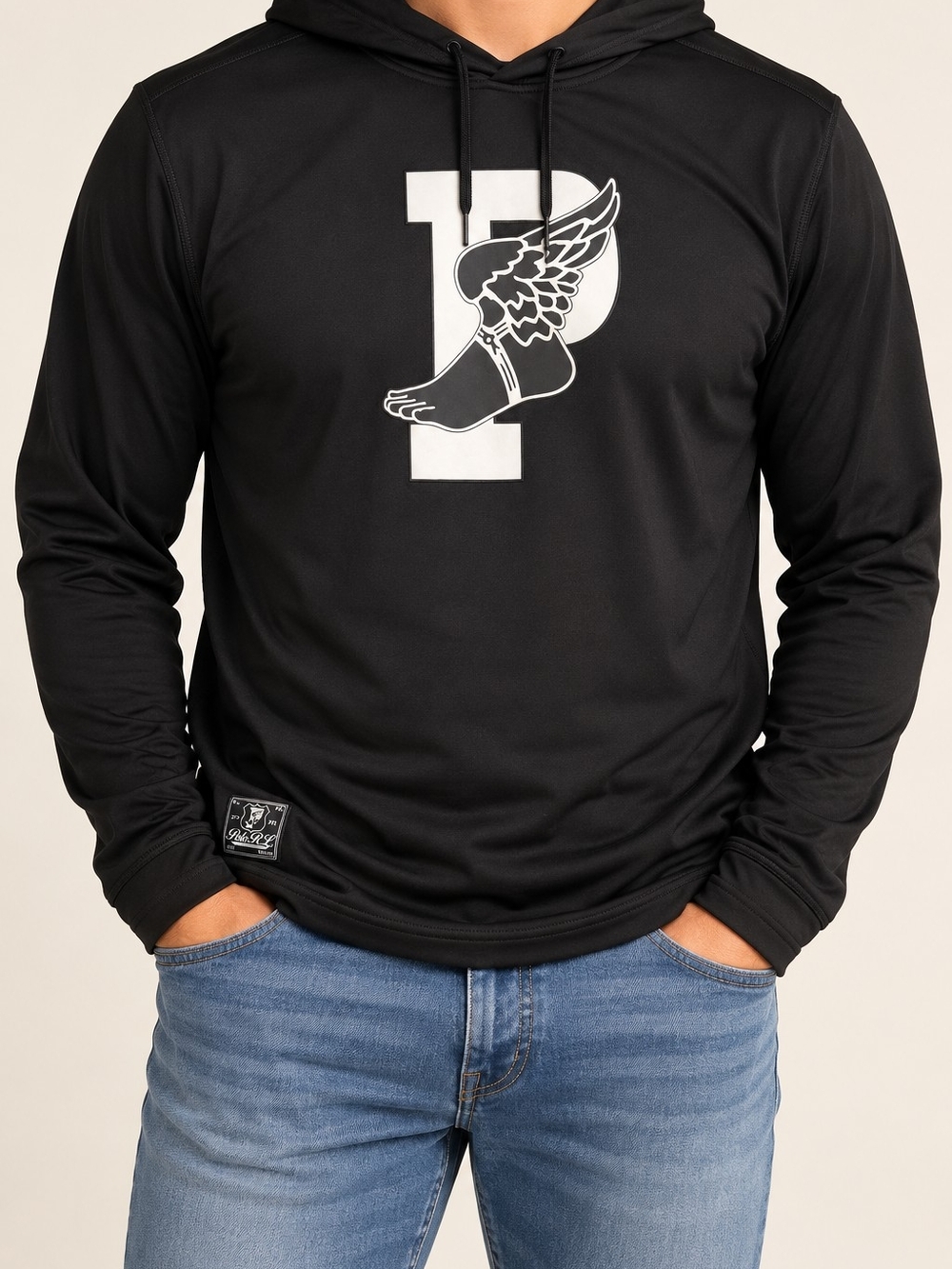 Polo Ralph Lauren Performance Lightweight Hoodie Men’s M Black Winged P Athletic